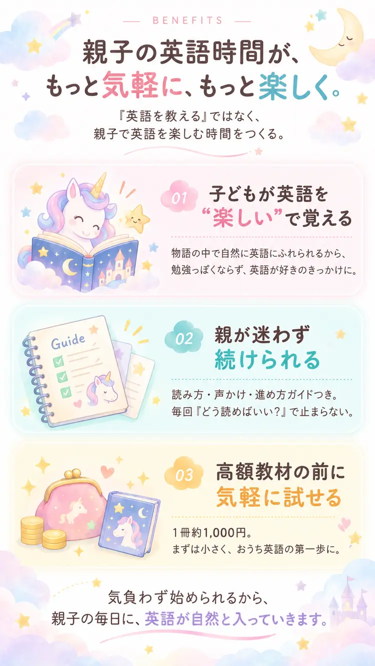 親子の英語時間が、もっと気軽に、もっと楽しく。
